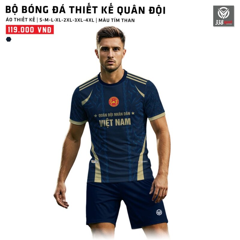 Đồ Thi Đấu Bóng Đá Quân Đội Nhân Dân Màu Than Đẹp