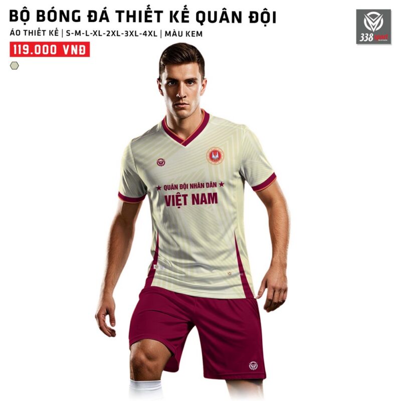 May Áo Đấu Quân Đội Nhân Dân Việt Nam Màu Kem Hot