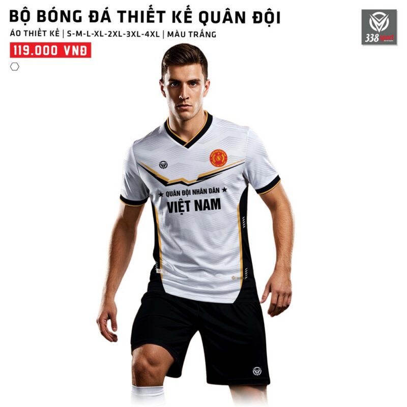 Mẫu Áo Bóng Đá Quân Đội Nhân Dân Màu Trắng Mới