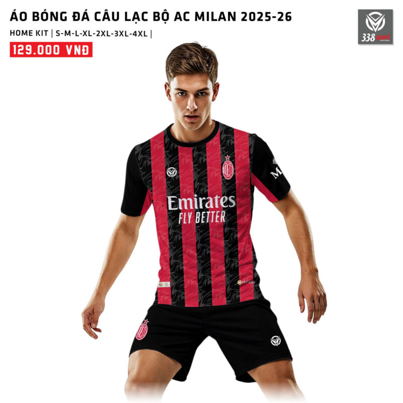 Áo Bóng Đá Câu Lạc Bộ AC Milan Sân Nhà 2025-26