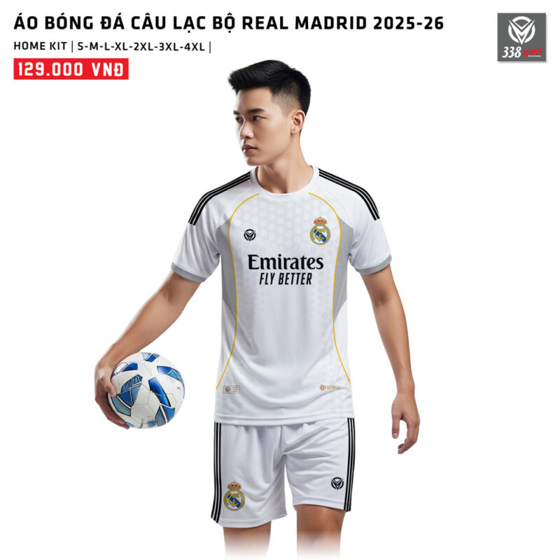 Áo Bóng Đá Câu Lạc Bộ Real Madrid Sân Nhà 2025-26