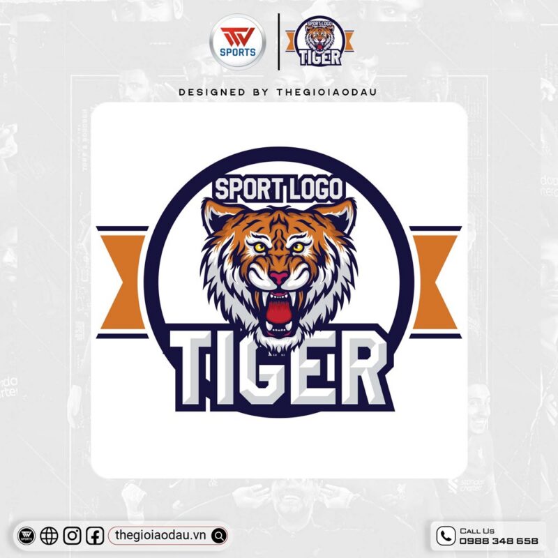 Logo Áo Đấu Tiger Sports Cam Năng Động