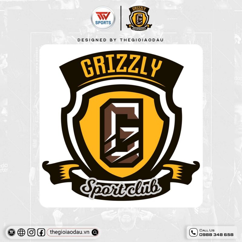Logo GRIZZLY Sport Club Gold Brown