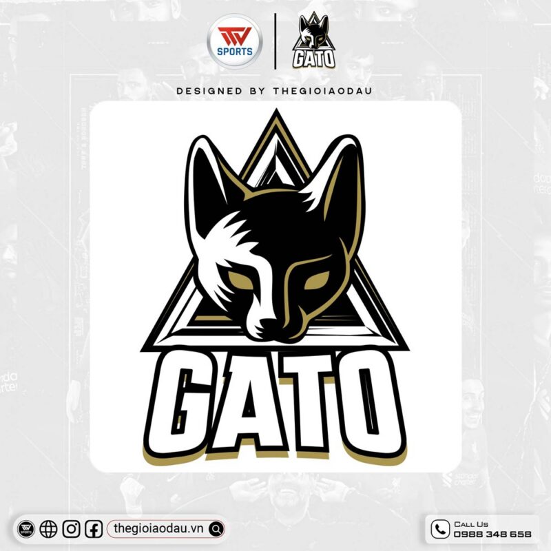 Logo Áo Đấu GATO Màu Đen Vàng Đồng – Biểu Tượng Cá Tính Mạnh Mẽ Và Sang Trọng