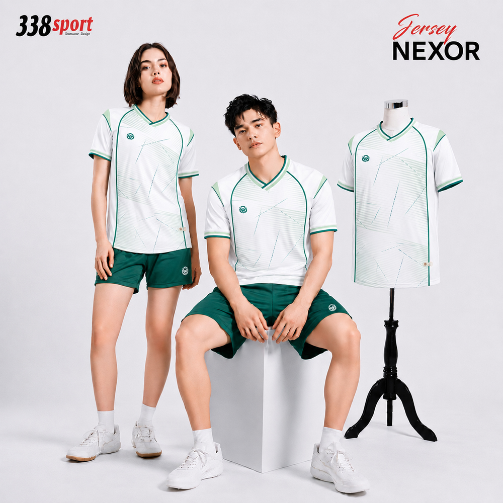 Áo Đấu Bóng Đá Không Logo Nexor Trắng – Thiết Kế Thể Thao Trẻ Trung