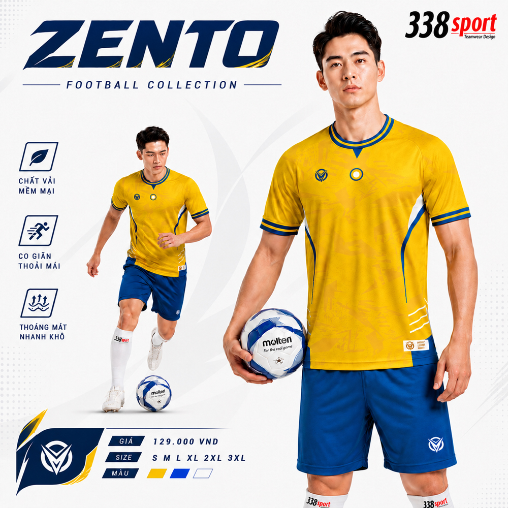 Áo Bóng Đá Thiết Kế ZENTO – Mẫu Áo Đẹp Đặt May Theo Yêu Cầu