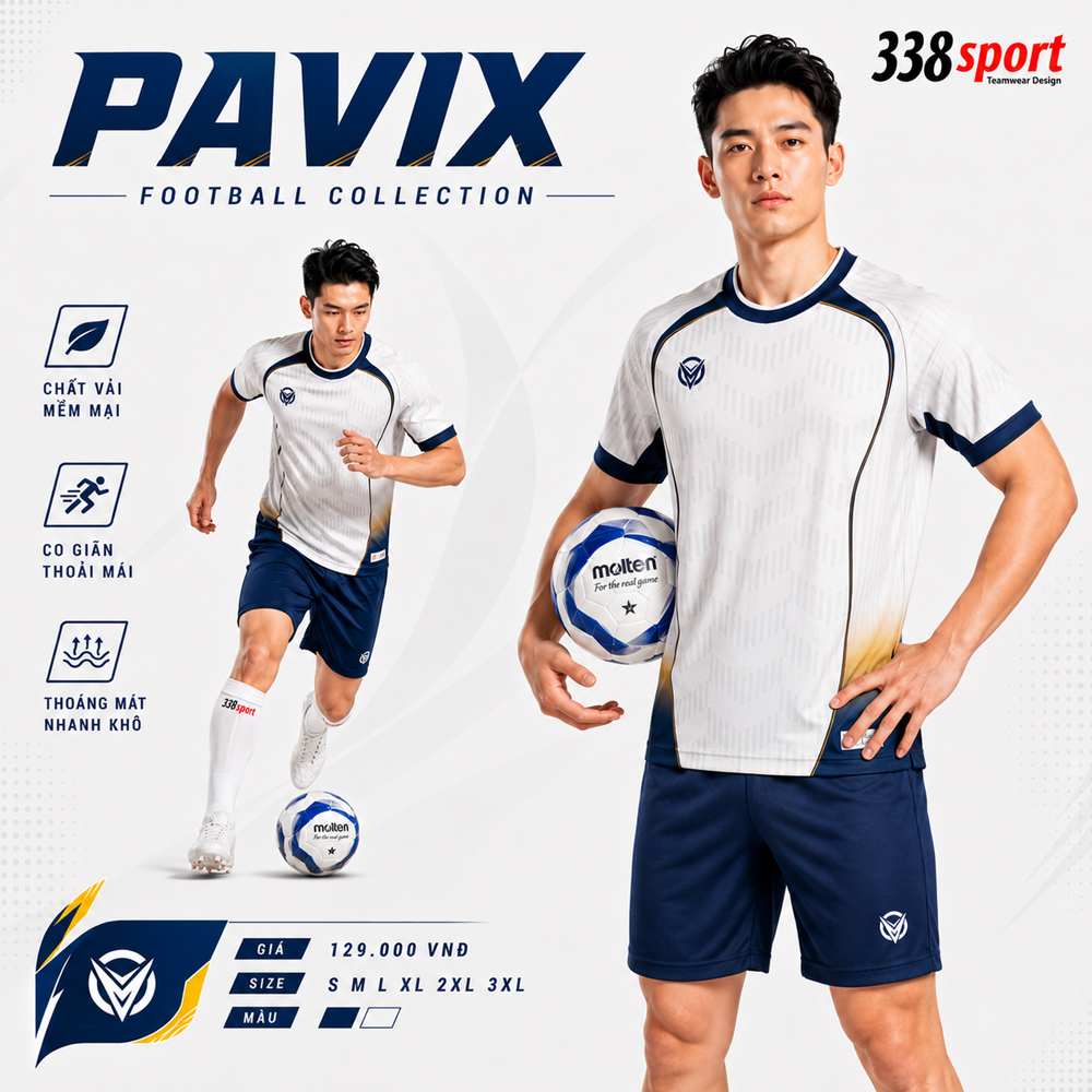 Áo Bóng Đá Thiết Kế PAVIX – Mẫu Áo Đá Bóng Đẹp Dành Cho CLB Và Đội Bóng