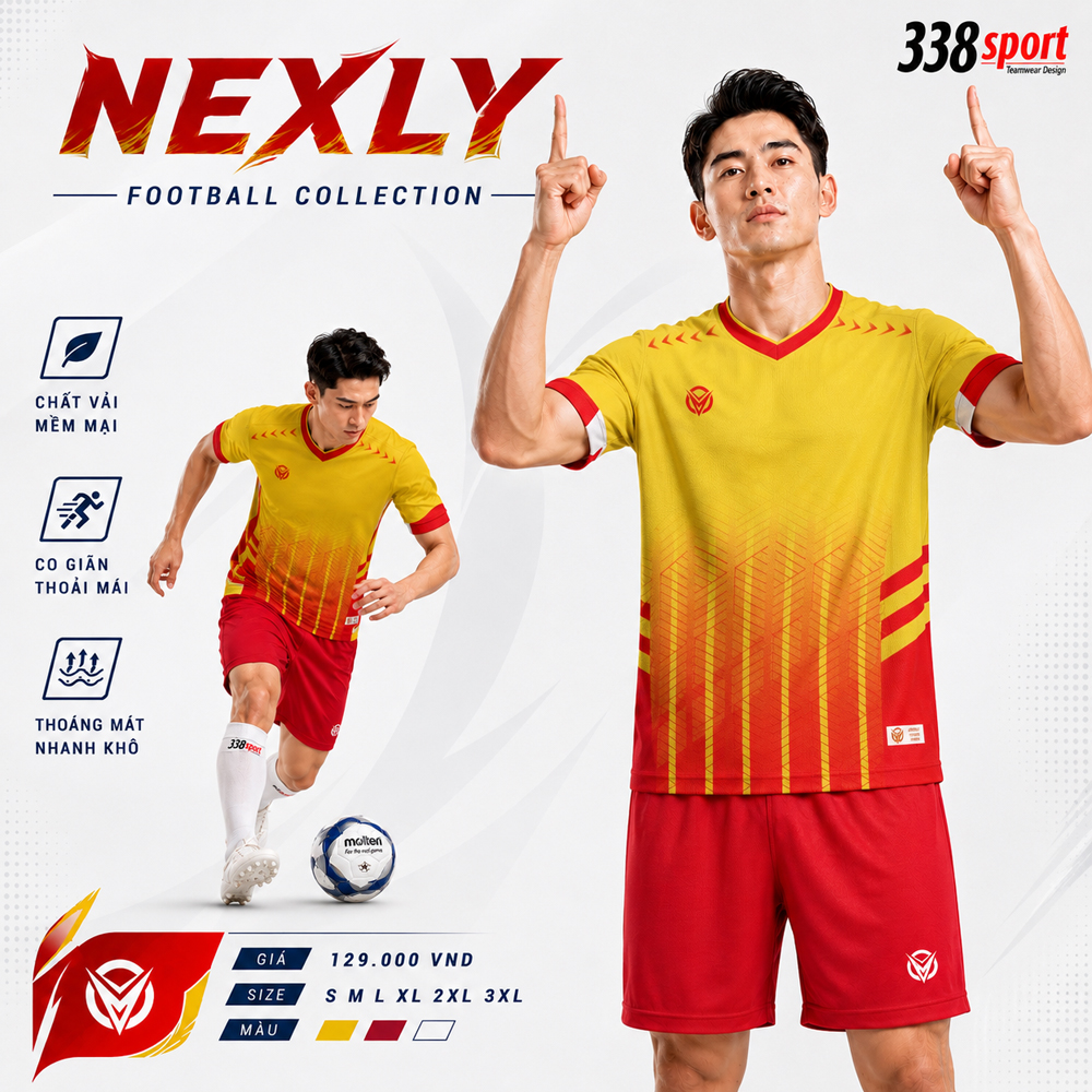 Áo Bóng Đá Thiết Kế NEXLY – Đặt May Áo Bóng Đá Đẹp Cho CLB, Công Ty Và Đội Nhóm