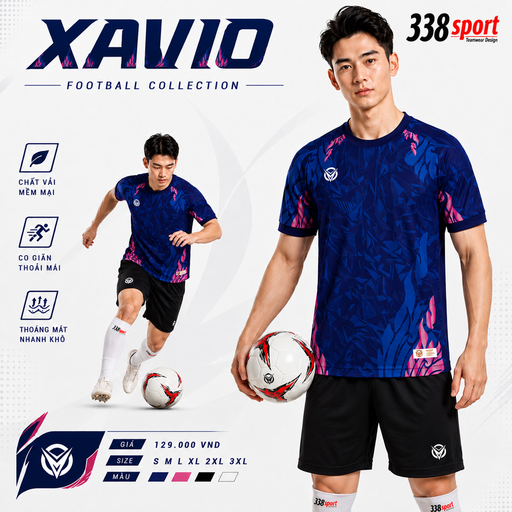 Áo Bóng Đá Thiết Kế XAVIO – Áo Đấu Đội Bóng Thiết Kế Riêng Theo Yêu Cầu