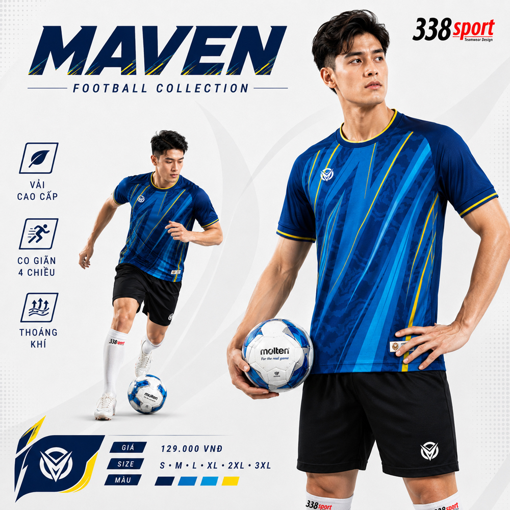 Áo Bóng Đá Thiết Kế MAVEN – Đặt May Đồng Phục Bóng Đá Chuyên Nghiệp