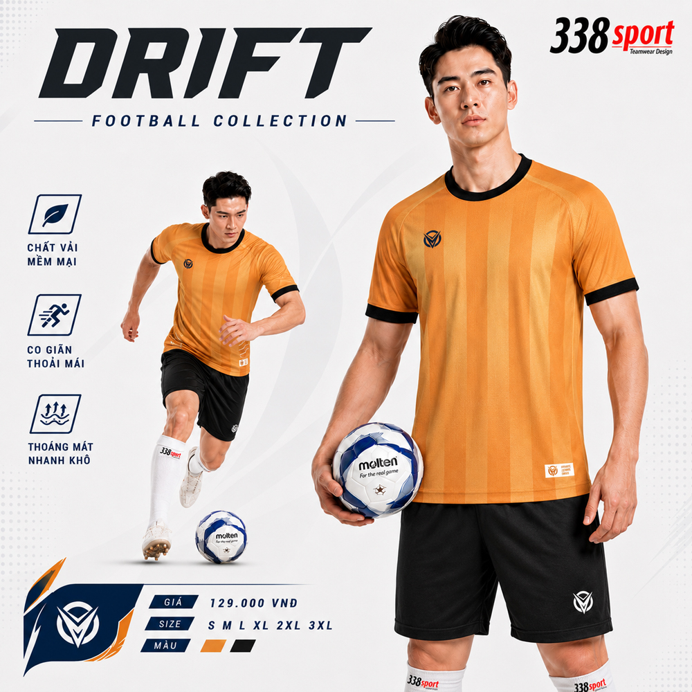 Áo Bóng Đá Thiết Kế DRIFT – Áo Đồng Phục Đội Bóng Đẹp, Giá Hợp Lý